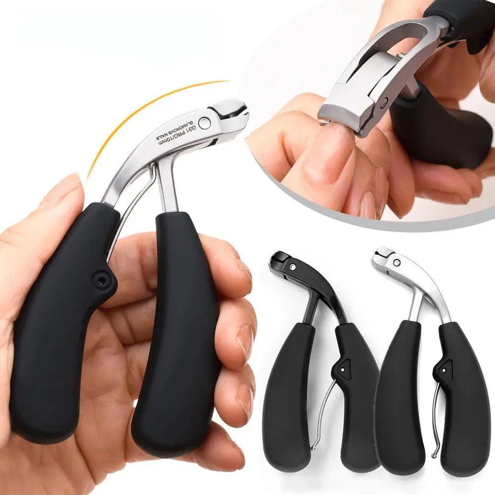 Wide Mouth Clipper For Thick Nails Anti-Splash Curved Tip Nail Clipper Professional Ingrown Nail Trimmer Portable Manicure Tools