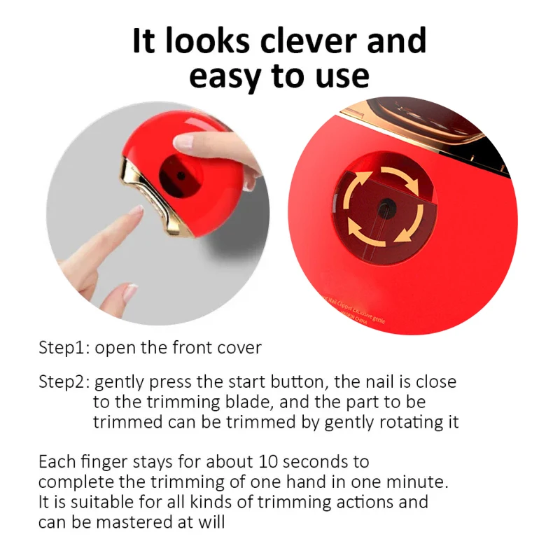 Electric Nails Clipper Full Automatic Nail Clipper Fast Anti Splash Anti Pinch Tools Nail Sharpener