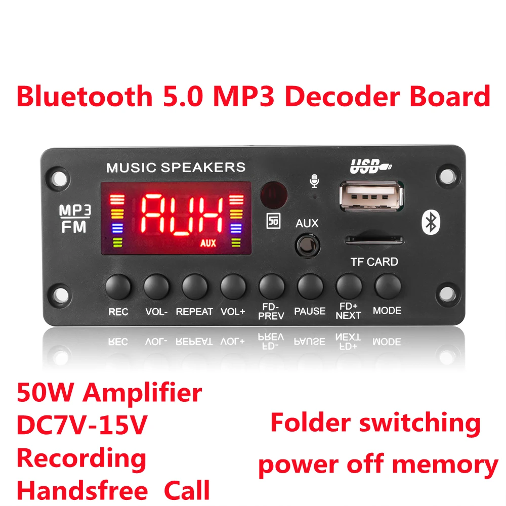 Bluetooth MP3 Decoder Board - Mit USB, TF, FM Radio & Freisprechen