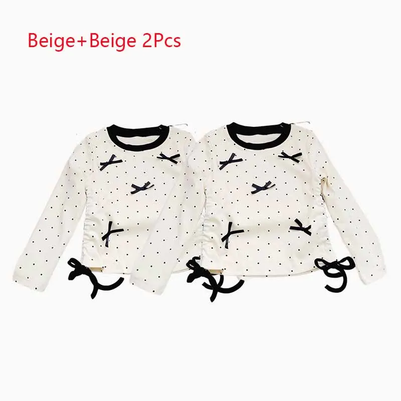 2Pcs Frühling T-Shirt Mädchen Lange Ärmeln Tops Kinder Bogen Nette Bluse Neue Baby Süße Bodenbildung Shirt Herbst Kinder mode Kleidung – Detail 3