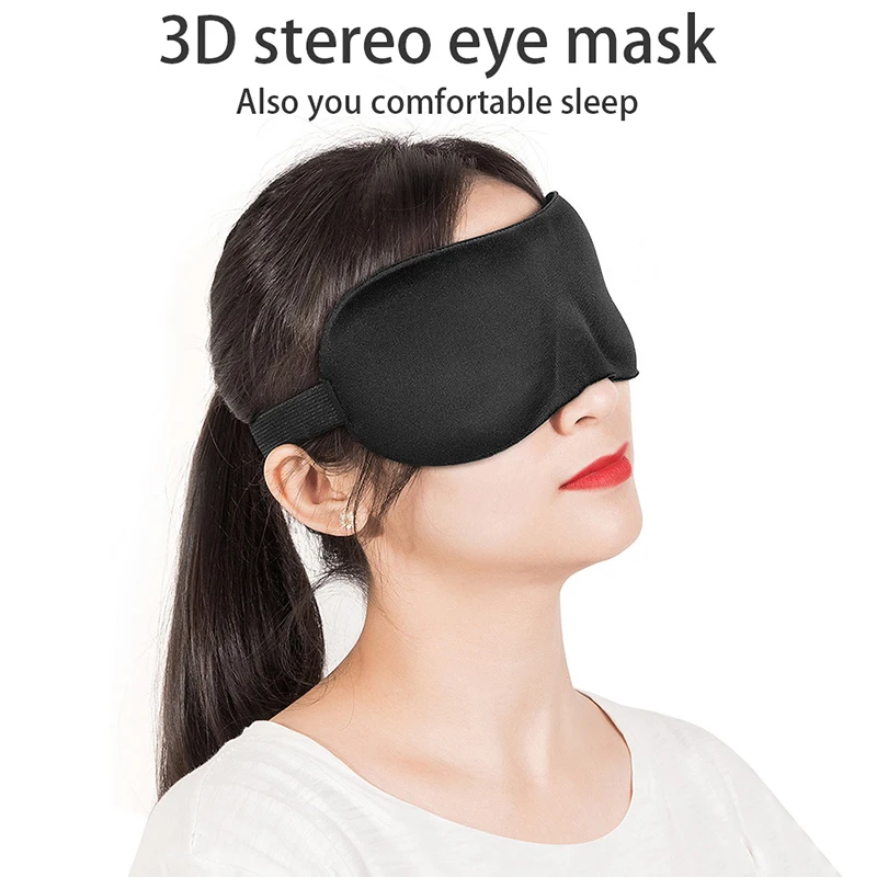 Фото Маска для глаз с эффектом затенения 3D, дышащая маска для сна, мягкая губчатая маска для глаз с эффектом памяти №3