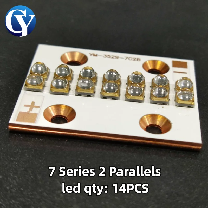 40W UV LED 경화 램프 3535 365nm 385nm 395nm 405nm UV LED 램프 3D 프린팅 잉크 접착제 경화용
