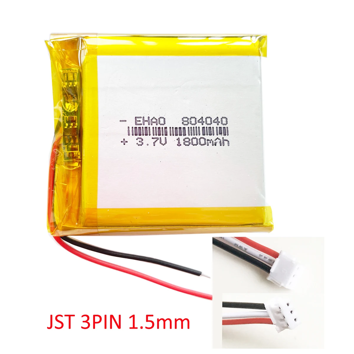10 PCS 3.7V 1800m Li-Polymer LiPo Rechargeable Battery 804040 For