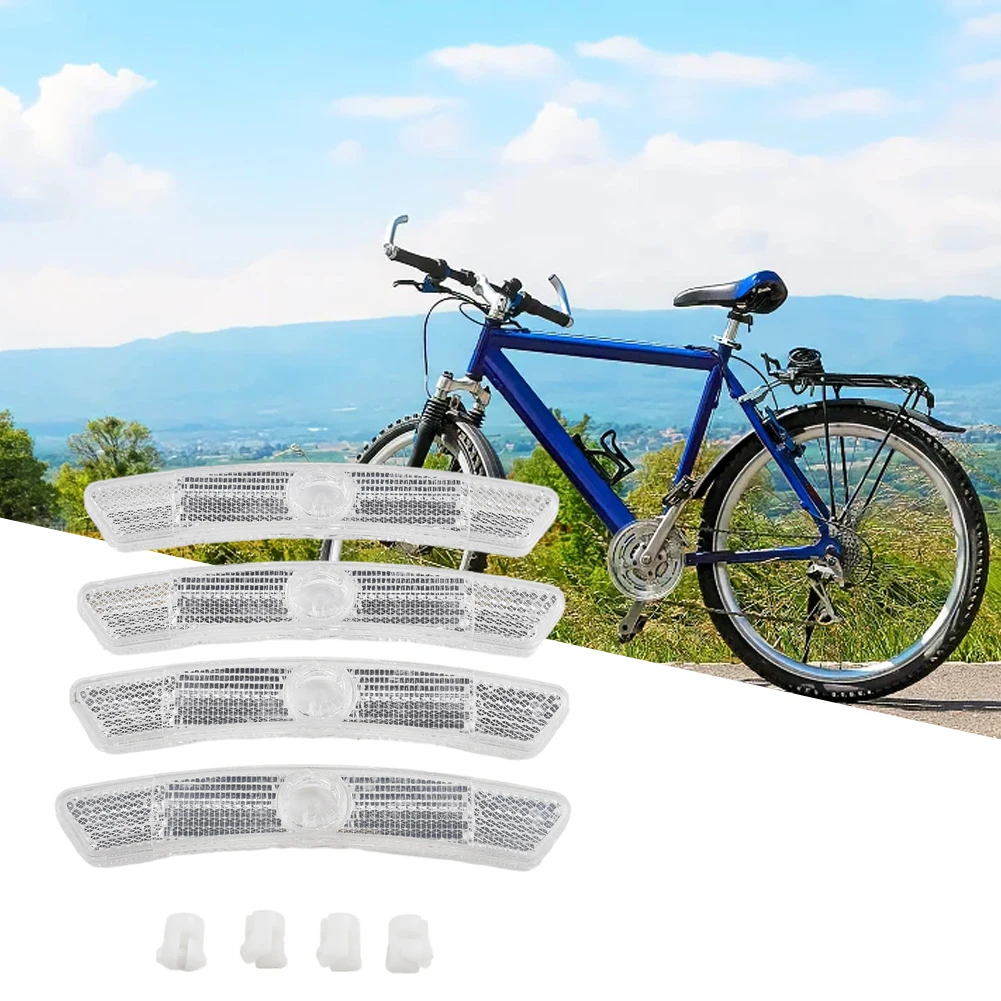 

Bike Reflective Strips Enhances Nighttime Visibility And Safety Fixed On The Spokes Of The Wheel White/Yellow Bike Accessories