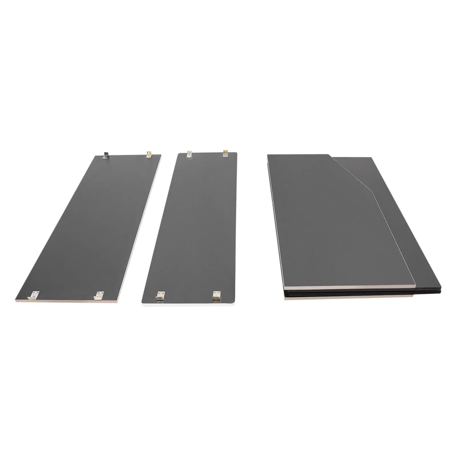 Foldable Bar, Portable Event Bar, Portable Bar Cabinet,Black aluminum double-layer open cabinet