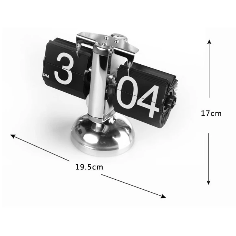 European Creative Flip Down Page Desk Clocks Retro Flip Table Clock Stainless Steel Mechanical Automatic Clock Home Decor digital clock table clock digital desk clock digital table clock flipping clock retro desk clock