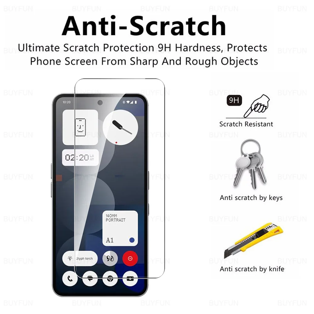 3 قطعة غطاء كامل الزجاج ل لا شيء الهاتف (3a) برو ح...