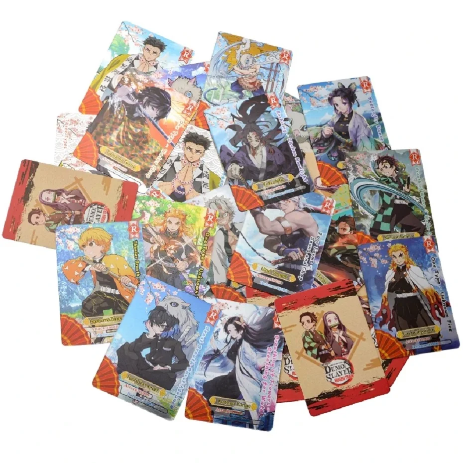 Anime Cards Flash Demon Slayer Cards Mugen Train SSP Card Ultra Rare Tanjirou Kamado Nezuko Character Collection