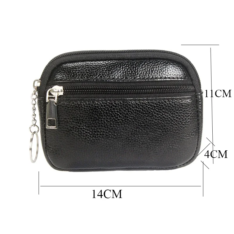 Women Mini Wallet PU Leather Female Purse Card Holder Coin Purse Short Wallets Small Purse Zipper Keychain Clutch Bag Wallet 5