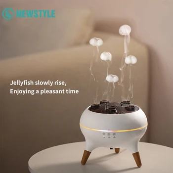Dynamic Jellyfish Essential Oil Diffuser Flame Humidifier Aroma Diffuser with Timer USB Fine Mist Humidifier Gradient Color Lamp 1
