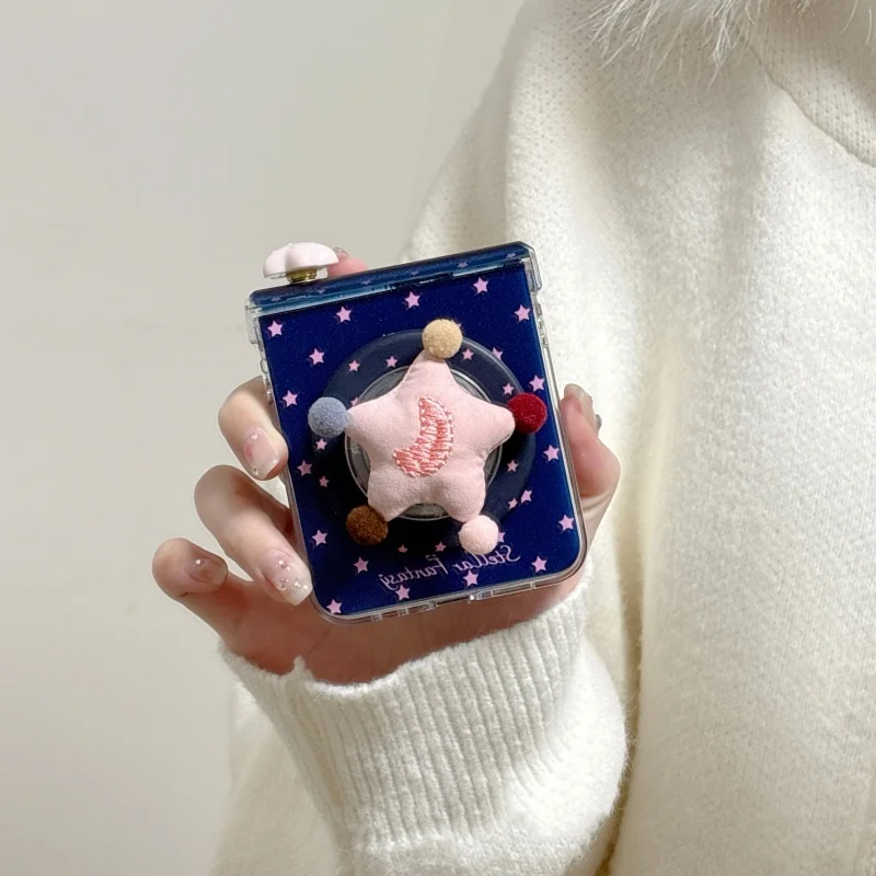 Korean Polka Dot Magnetic Phone Case with Magsafe Star Stand - Stylish and Durable Cover