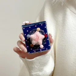 Korean Polka Dot Magnetic Phone Case with Magsafe Star Stand - Stylish and Durable Cover - Galaxy Z Flip5 (Case with Stand)