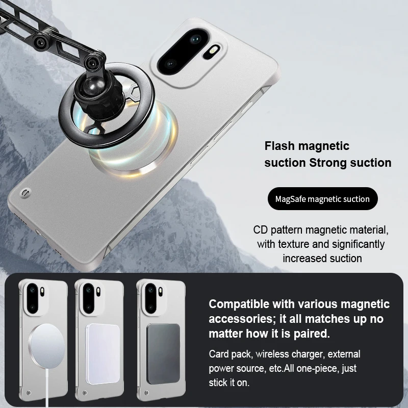 Ultra Thin Metallic Paint Magnetic Case - Frameless Cooling Hard PC Cover