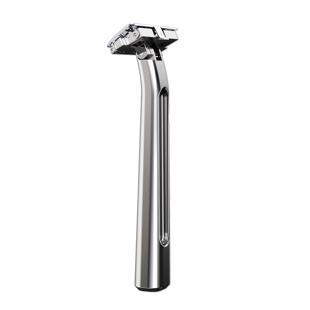 4D Super Double-edged Safety Razor Half Blade Shaver 20T Glide Pro Whityle With Travel Leather Storage Bag for Men Grooming Care