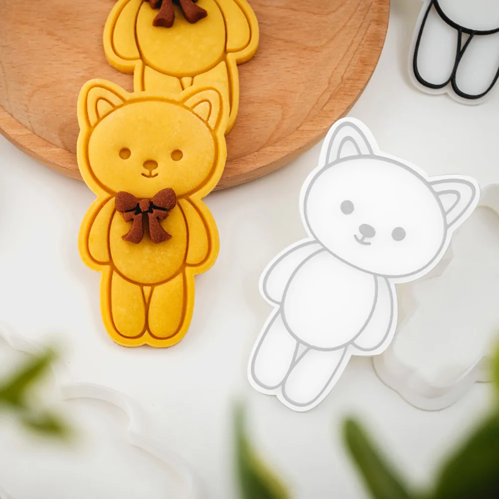 Cookie Cutter Baking Mold Cookie Mould Cookie Printing Mold Baking Decorating Tools Cute Animal Cookie Mold 3D Cookie Molds Cutter Cake Decorating DIY Baking Tool