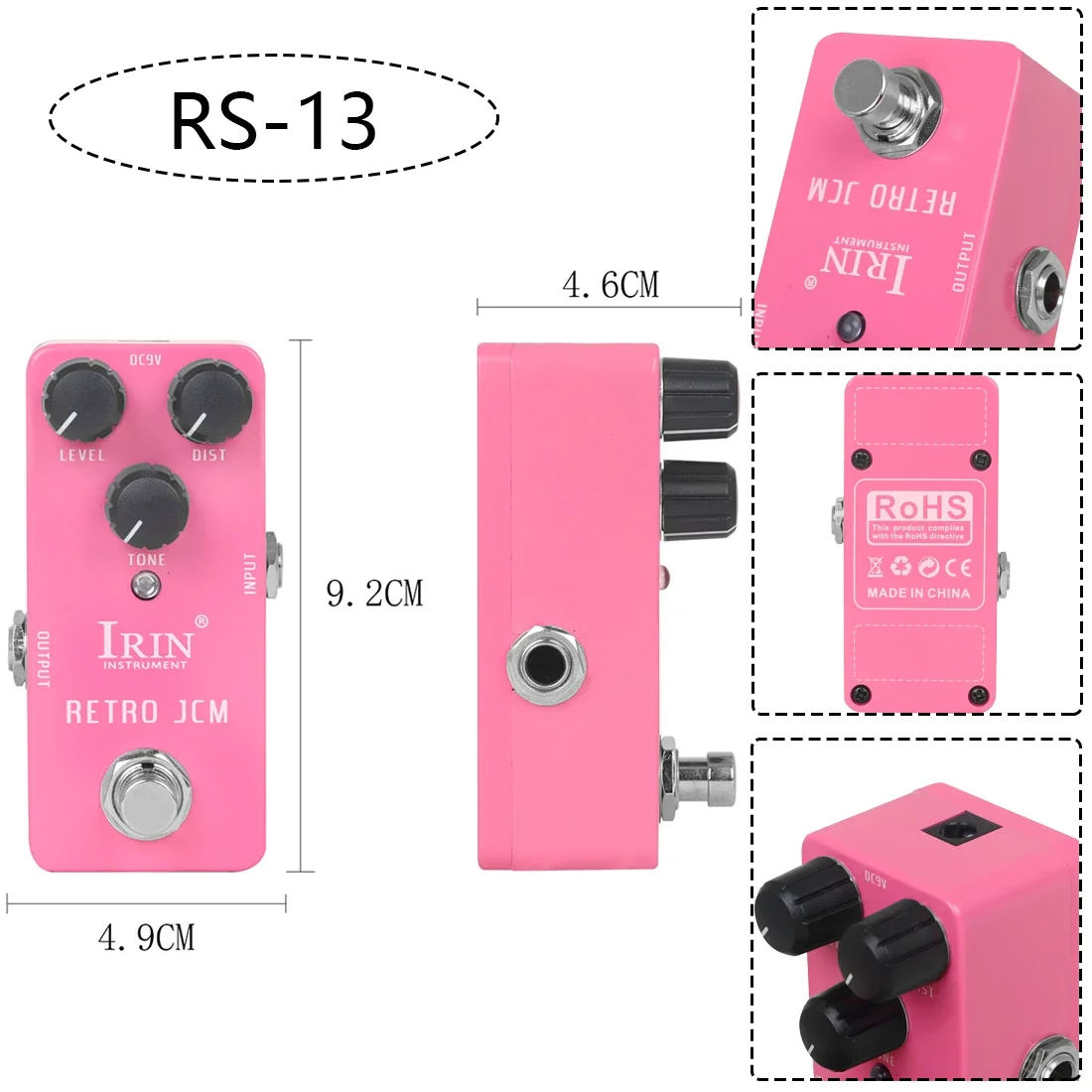 IRIN NEUE Guitarra Effekt Pedal Kompression Fuzz Overdrive Distortion Boost Bass True Bypass Pedale Elektrische Gitarre Zubehör – Detail 27