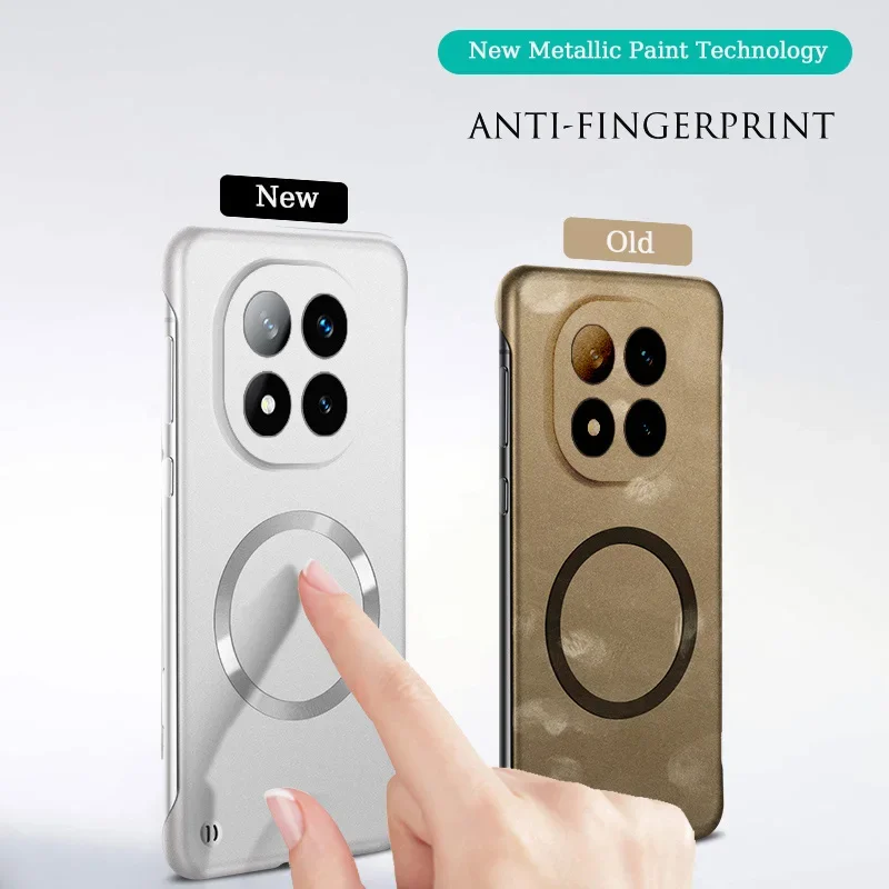 Luxury Ultra-Thin Metallic Frameless Magnetic Case with Magsafe and Shockproof Protection