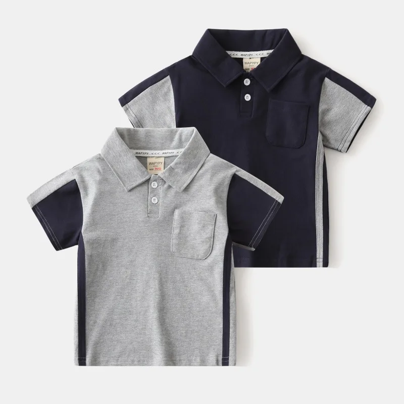 

Boys Polo Tshirts Elegant Toddler Kids Summer Tops Children's Clothes