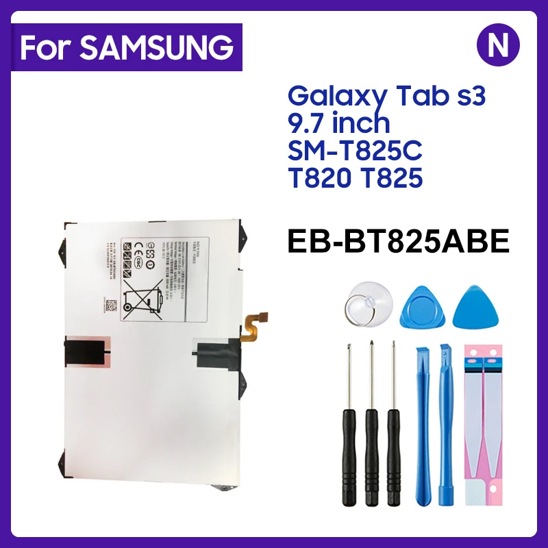 Eb-Bt825Abe Per Samsung Galaxy Tab S3 9.7 Pollici Sm-T825C T820 T825 Batteria Originale Per Batteria Samsung Eb-Bt825Abe Batteria + Strumenti
