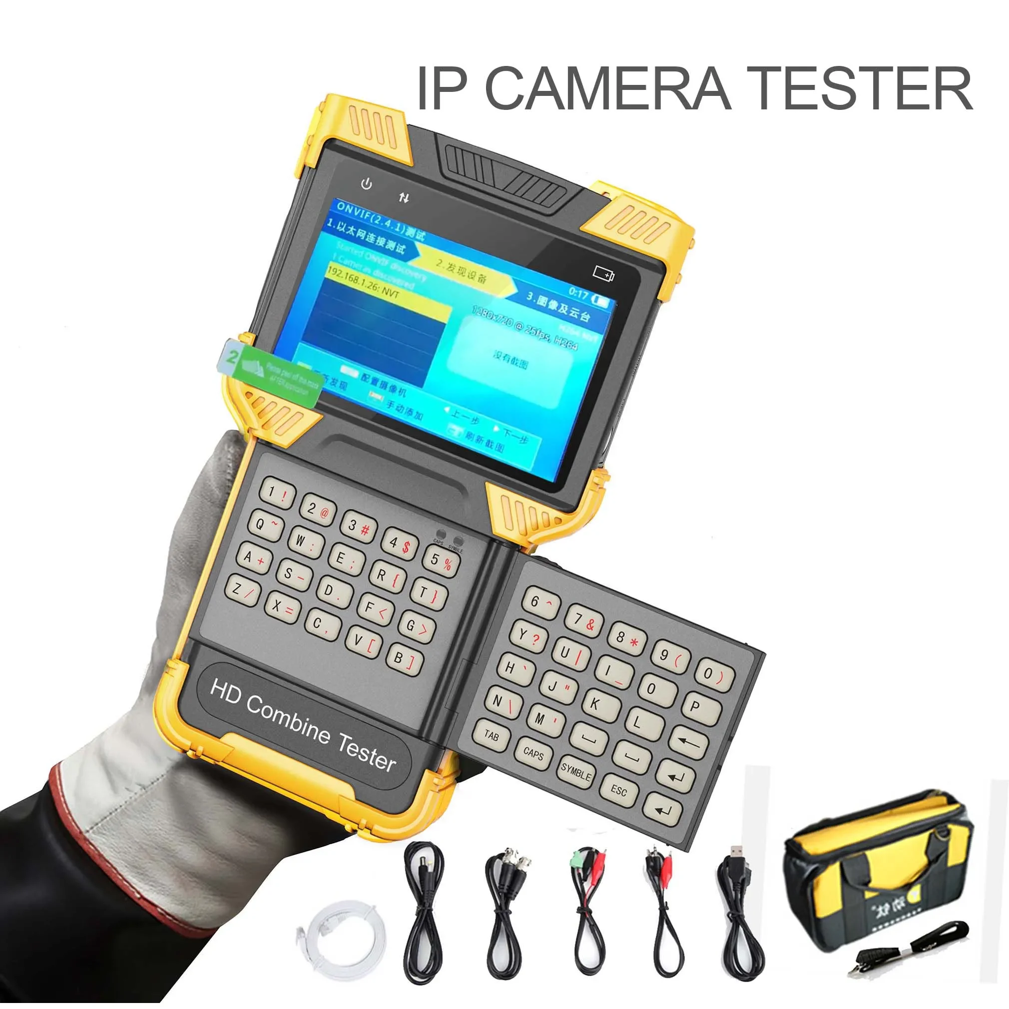 Dt-T70 H.264/ H.265/ 4K Ip Macchina Fotografica Analogica Tester 4.0 Pollici Hd Combinare Tester Cctv Tester Monitor Di Sostegno Onvif Tdr Rj45 Cavo D