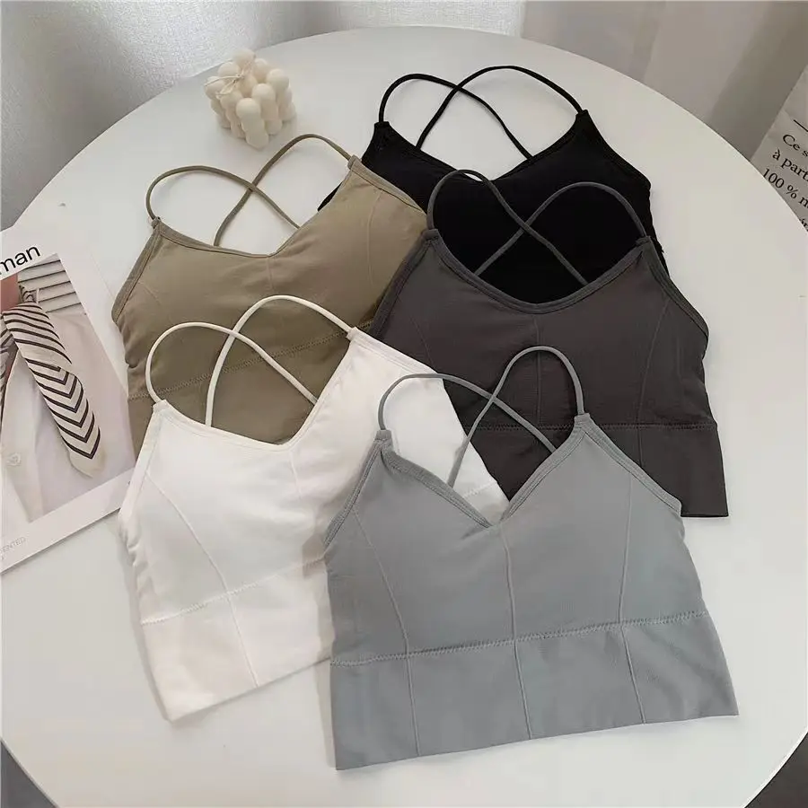 Summer Cross Suspender Women's Lingerie Seamless Back Tube Tops Backless Breathable Comfortable Underwear