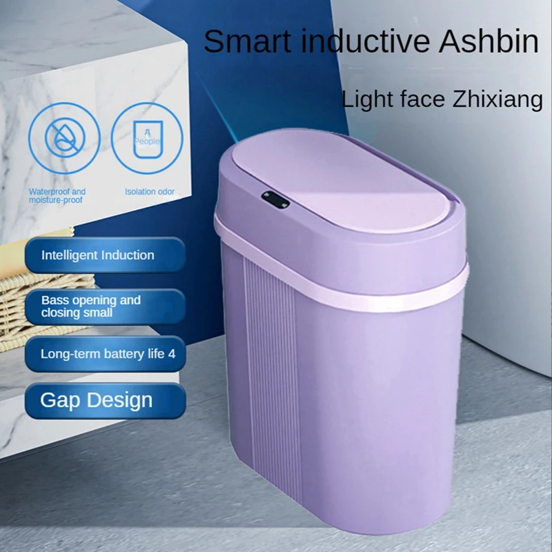 

1 Piece Electronic Automatic Trash Can Waterproof Garbage Can Household Bathroom Kitchen Sensor Dustbin