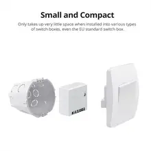 

Aubess MINI Upgrade R2 Wifi Mini Switch Timer Wireless Switches Smart Home Automation Works With E-Welink Alexa Google Home