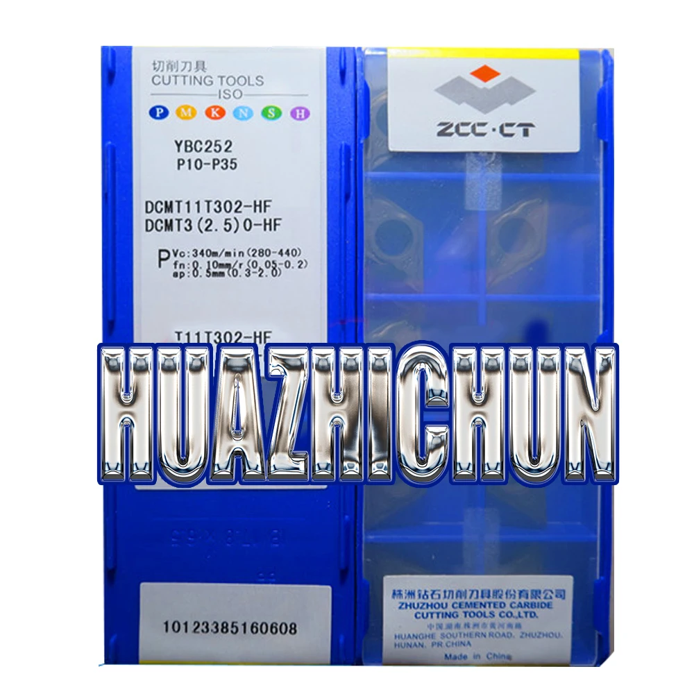 

HUAZHICHUN 10 шт. YBC152/251/252/151 YBG202/205 DCMT11T302-HF карбидные вставки токарные инструменты резак токарный станок лезвие для стали