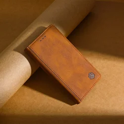 Premium Flip Cover Case for Xiaomi Poco - Stylish and Durable Protection for Your Smartphone (Brown)