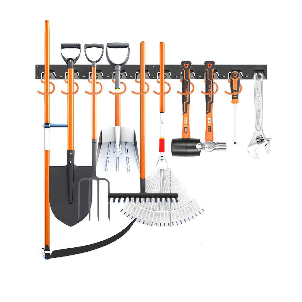 

Wall-Mounted Hanger Garden Duty Storage Heavy Tool Box Garage Hanger Tool Organizer Tool Tool Rack For Holder Adjustable Shovel