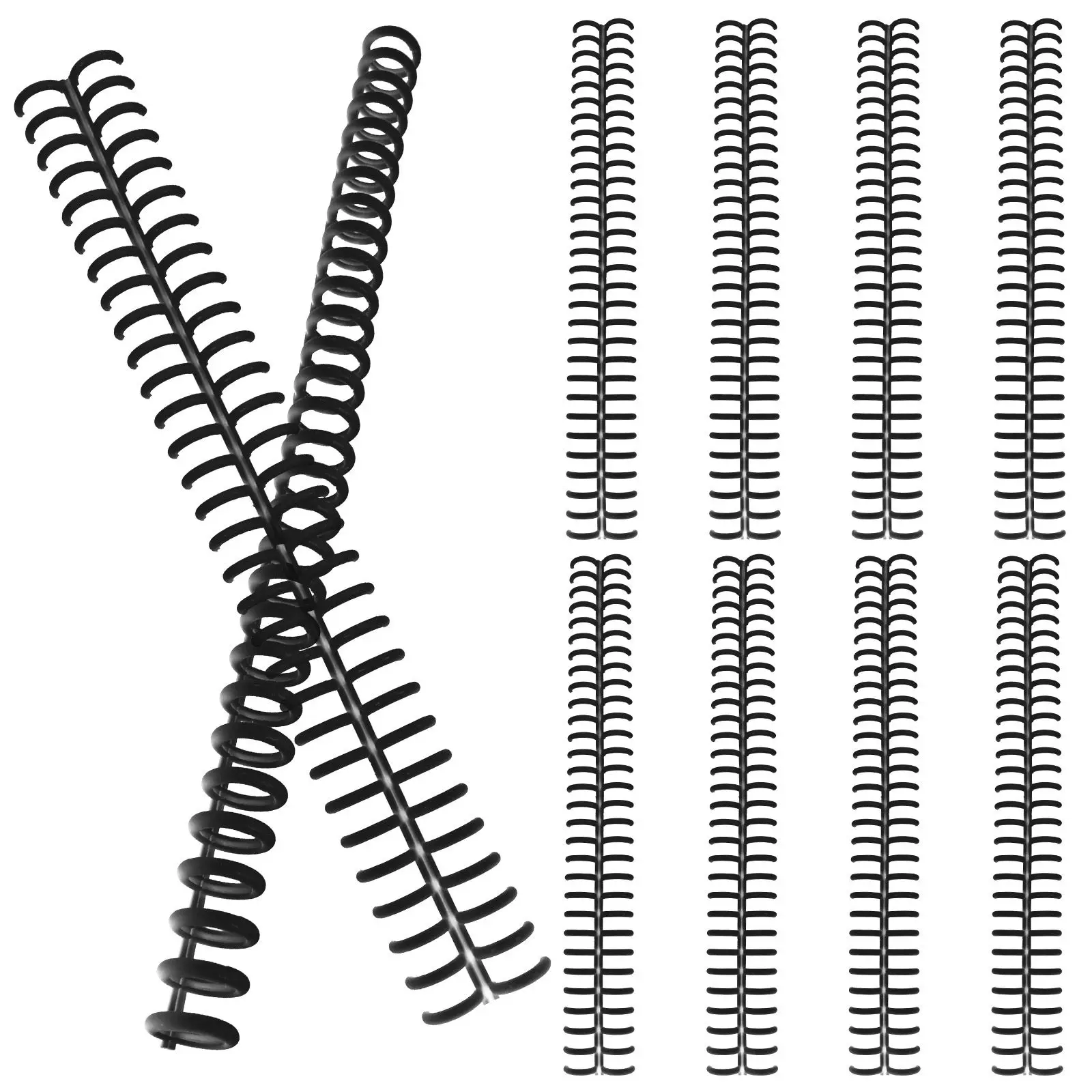 10Pcs 훌륭한 솜씨의 플라스틱 바인더 링 보고서 노트북 달력 DIY 책 바인더 링 용품을위한 느슨한 잎 바인딩 코일