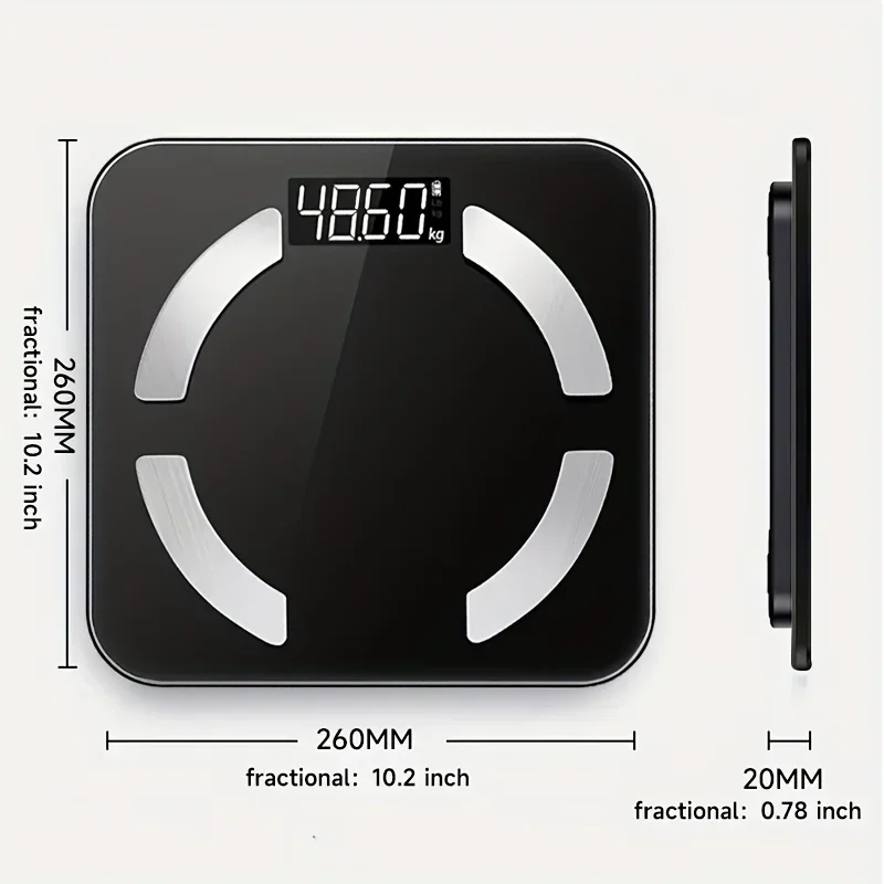 High-Capacity Health Monitor with App 400lbs weighing scale Bluetooth Precision Smart Scale Track Weight BMI Body Fat 5
