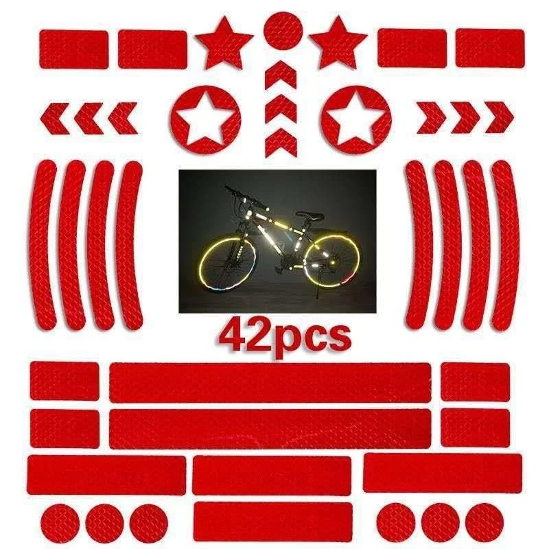 50 Pezzi Nastro Catarifrangente Adesivo, Adesivi Riflettenti Impermeabili, Bici Adesivi Catarifrangenti Moto Adesivi Catarifrangenti,Adesivi Avvertimento ,Impermeabili,per Veicoli, Biciclette, Moto