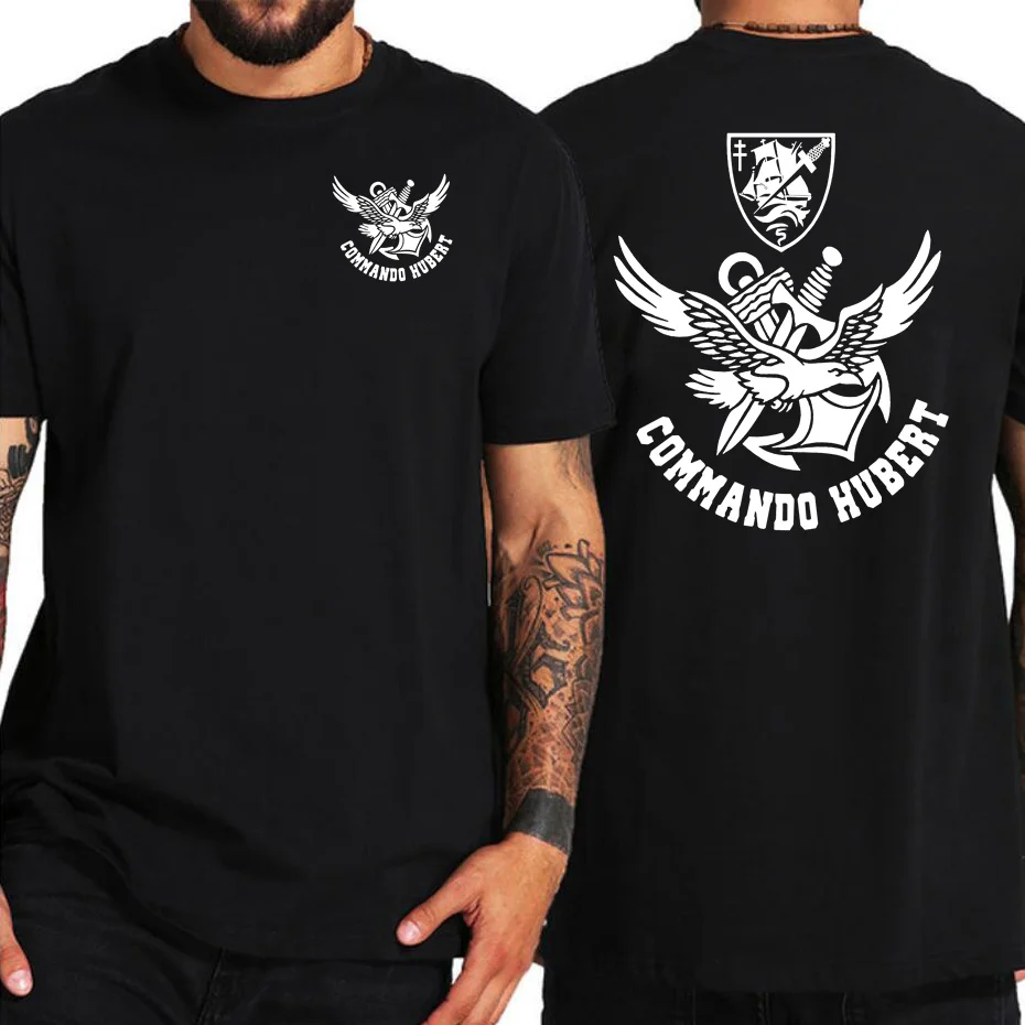 Camisetas de las Fuerzas Especiales francesas, camisa con estampado de  doble cara, Swimmer de combate, Frogmen, Commando, Hubert, Marine, Verano -  AliExpress, image size:930x930