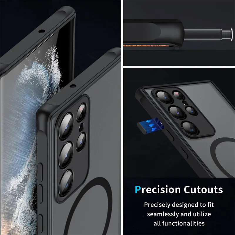 Premium Magnetic Wireless Charging Shockproof Armor Case