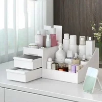 Large Capacity Cosmetic Makeup Organizer Drawers Plastic Bathroom Skincare Storage Box Brush Lipstick Holder Organizers Storage 1