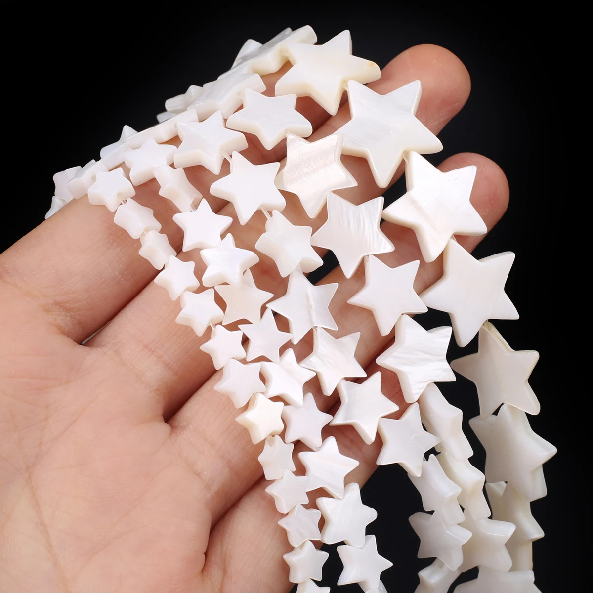 

Natural Freshwater Shell Beaded White Star Shape Isolation Loose Beads for Jewelry Making DIY Necklace Bracelet Accessories Gift