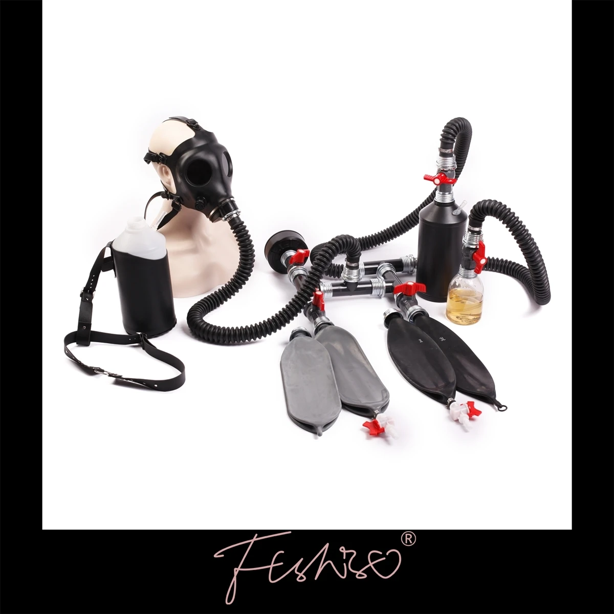 Ftshist Breathing Bottle Latex Breathing Bag Filtro Per L'Acqua Pressione Negativa Controllo Del Respiro Gioco Di Soffocamento Accessori Per Maschere 