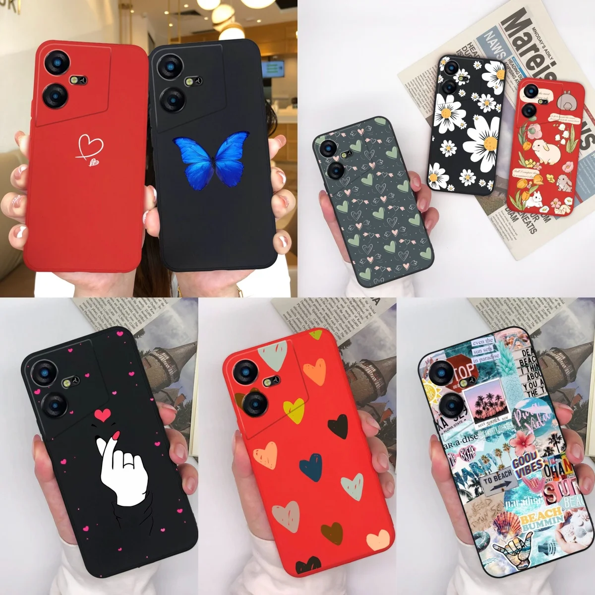 Silicone Matte Butterfly Antifouling Shockproof Case - Enhanced Protection and Style