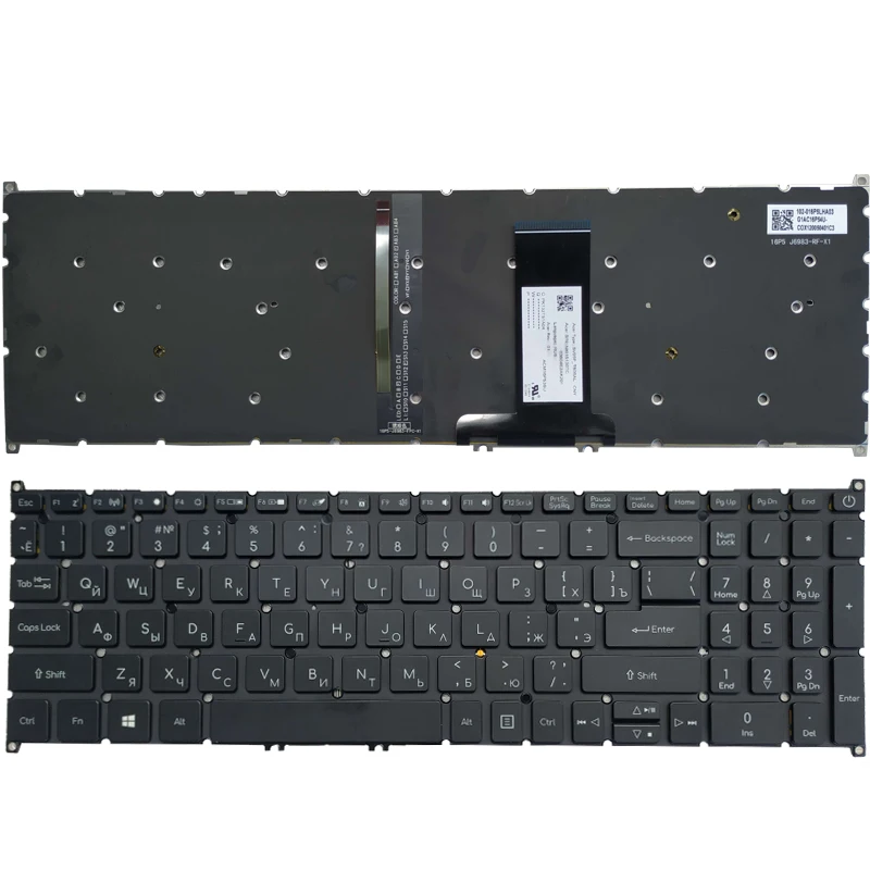 Teclado de Laptop Russo sem Moldura para Acer Aspire A71574g A715-75 A715-75g N17c2 N19c5 Novo