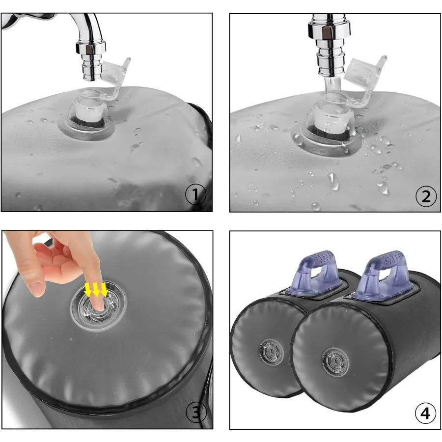 Water Dumbbells, Water Filled Training Dumbbells, Travel Weights Set, Adjustable Weights to 30 LBS/14 KG pair, Portable Gym for