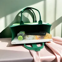 Sac fourre-tout en toile rayée pour femmes, 1 pièce, sac à main multifonctionnel de banlieue, sac à bandoulière, sac de rangement pour Shopping 2