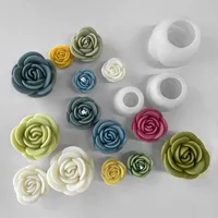 Valentine's Day rose flower silicone candle mold 3D Peony flower soap plaster resin mold DIY chocolate cake baking tool 5