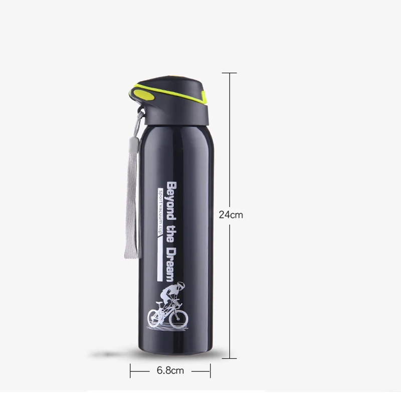 Bicycle Water Bottle Vacuum Stainless Steel Cycling Water Bottle Modern Double Walled Simple Thermo Mug Insulated bicycle water bottle