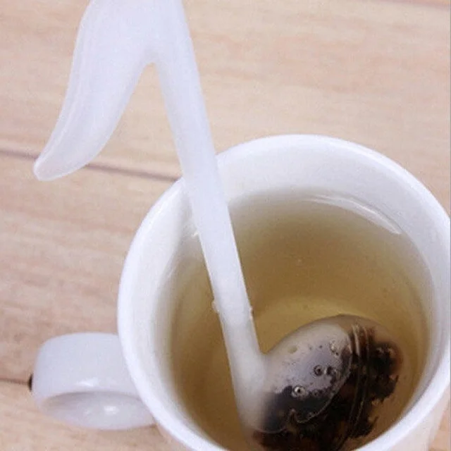 2Dcs Tea Szűrők Zenei Jegyzet Alakú Teásszűrő Teáskanál Infuser Szűrő Bár Teamária Konyhai Kiegészítők Italkészletek - Image 4