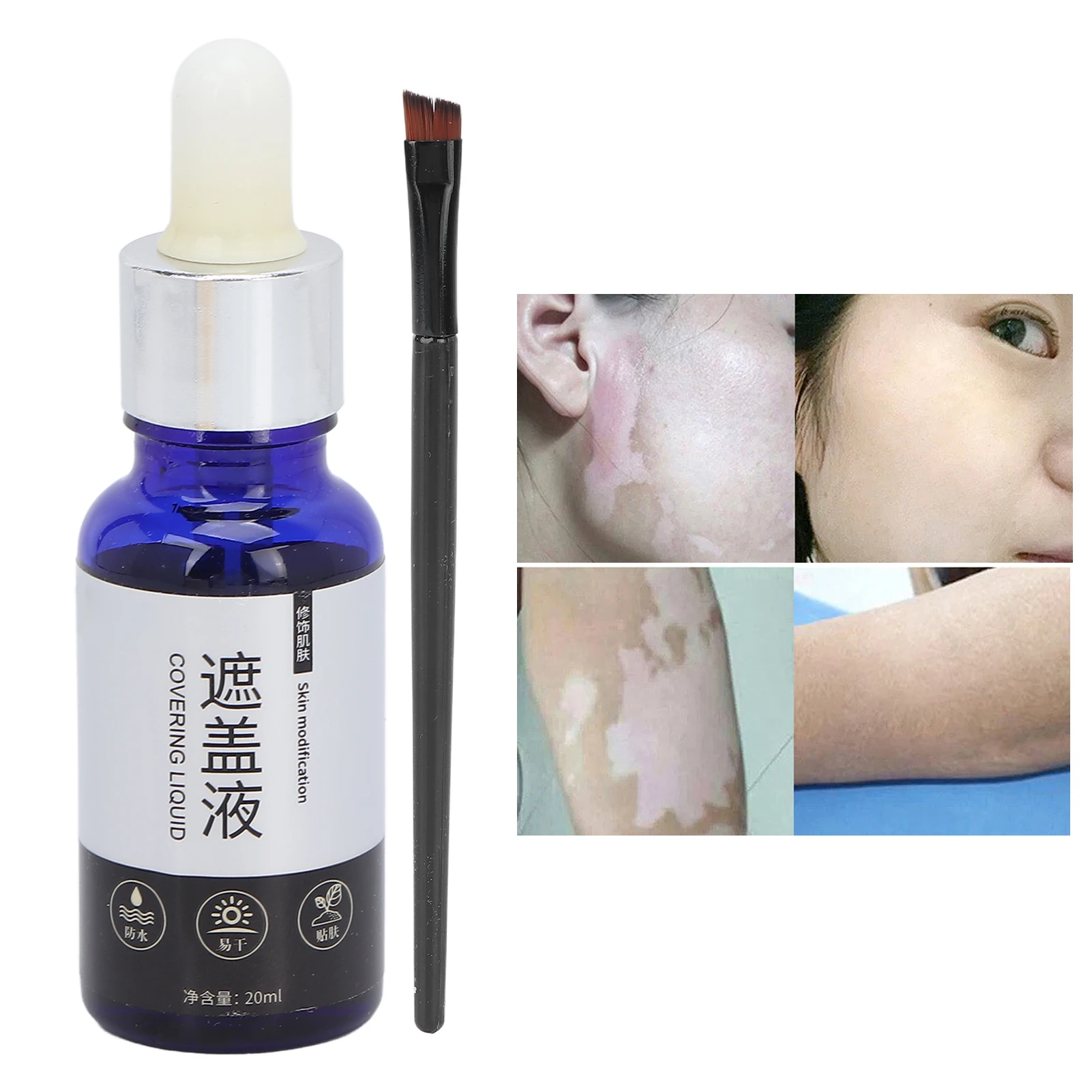 Waterproof Vitiligo Cover Liquid 20ml Makeup Concealer Cosmetics For Face Body liquid concealer makeup concealer waterproof concealer face concealer