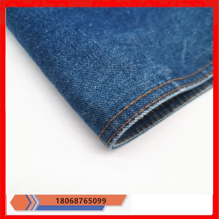 Washed Cotton Denim Fabric 13 Oz Twill Workwear Style for Clothing Making Boys Girls Children Baby Accessories