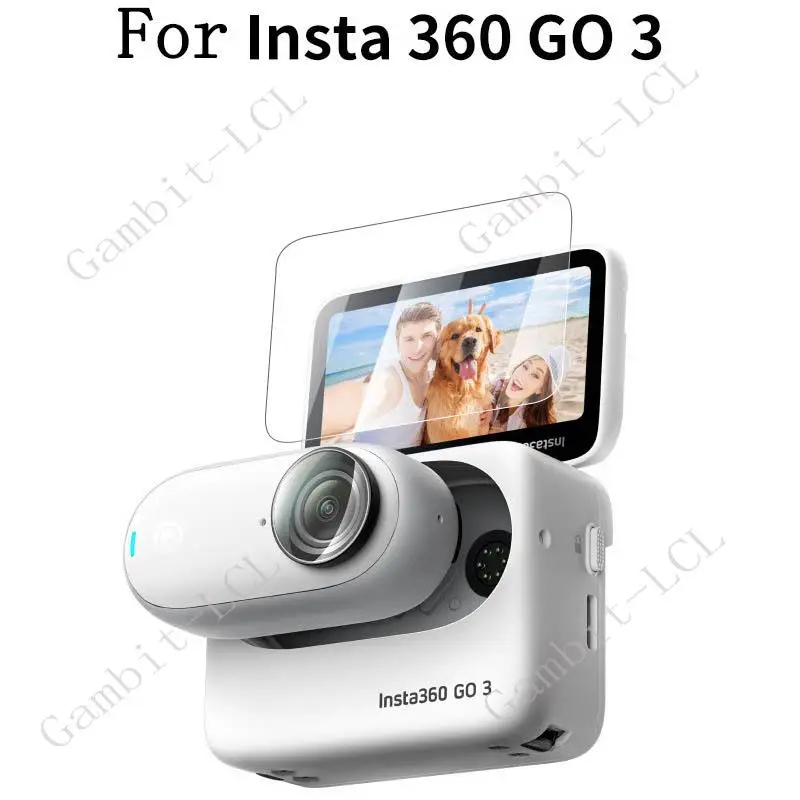 

2In1 FOR Insta360 GO 3 Action Camera Tempered Glass Protective And Lens Insta 360 Insta360GO3 GO3 Screen Protector Film Cover