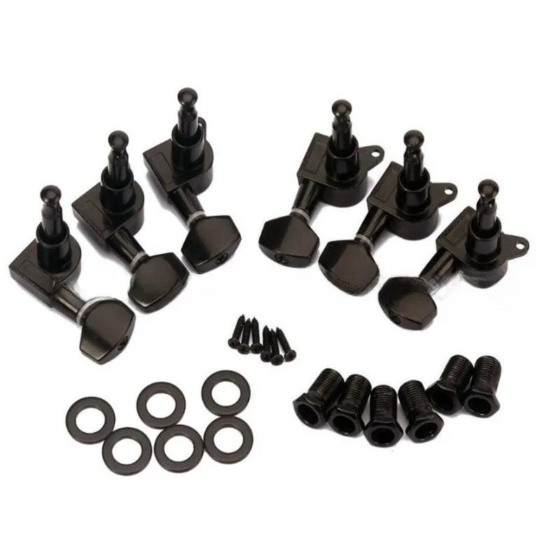 6pcs Sealed Guitar String Pegs Locking Tuners 3L3R Tuning Pegs String Tuners Electric Acoustic Guitar Tuner Guitar Accessories