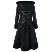 Women Victorian Coat Gothic Jacket Black Steampunk Corset Lady Outwear 1